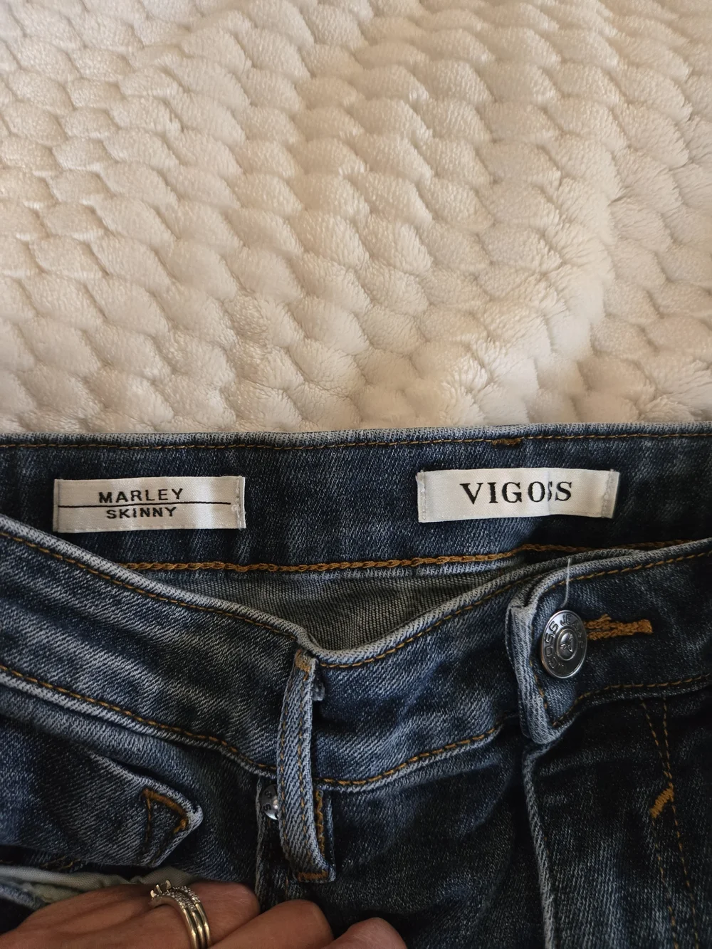 Vigoss Dark Blue Ripped Skinny Jeans